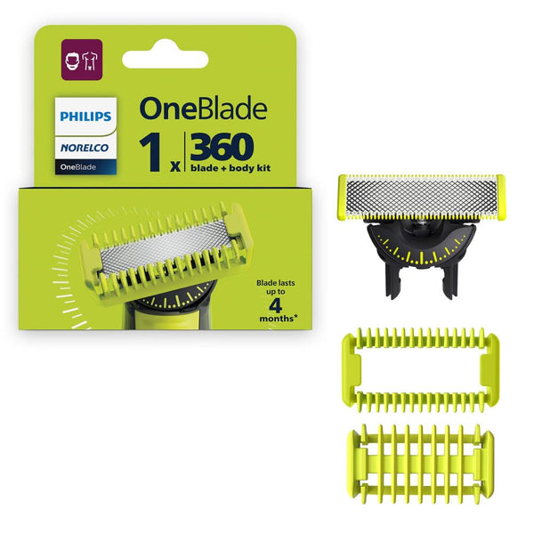 4Pcs Replacement Blades Compatible  for  Norelco OneBlade Electric Shaver and Trimmer