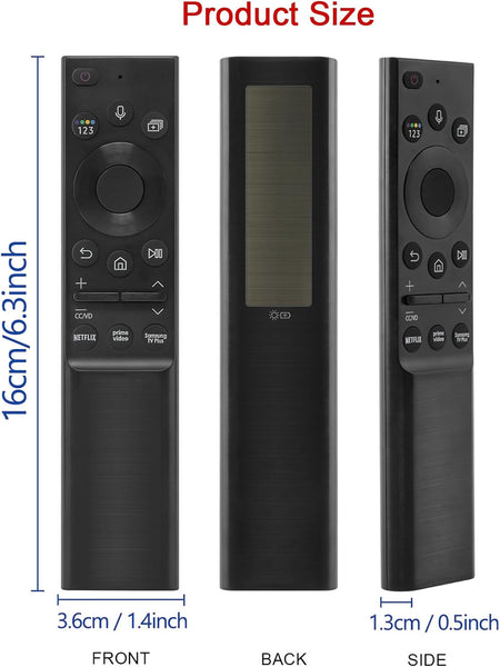 BN59-01357A Solar Remote Control for Samsung Smart TV, RMCSPA1EP1 Solar Power Voice Remote Control for 2021 Samsung NEO LED Smart 4k Ultra HD TV (with USB Type-C Cable)