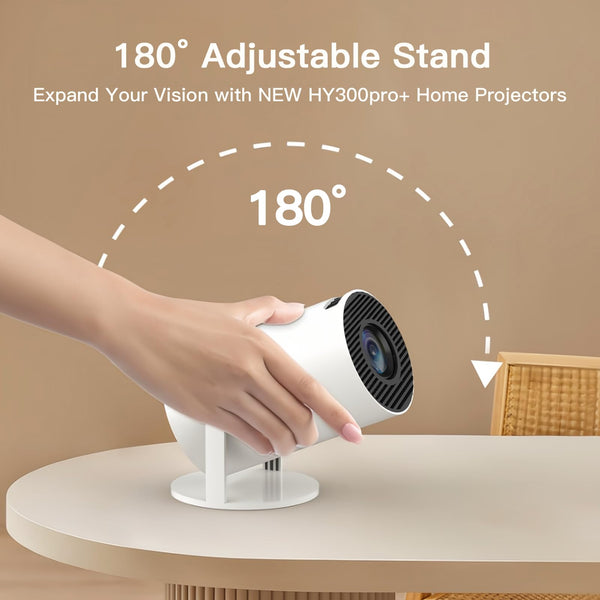 Mini Projector with Wi-Fi 6 & Bluetooth 5.4, 1080P 4K Support Full HD, Auto Keystone 360° Portable Home Cinema Smart Projector for iOS/Android X1