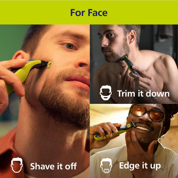 4Pcs Replacement Blades Compatible  for  Norelco OneBlade Electric Shaver and Trimmer
