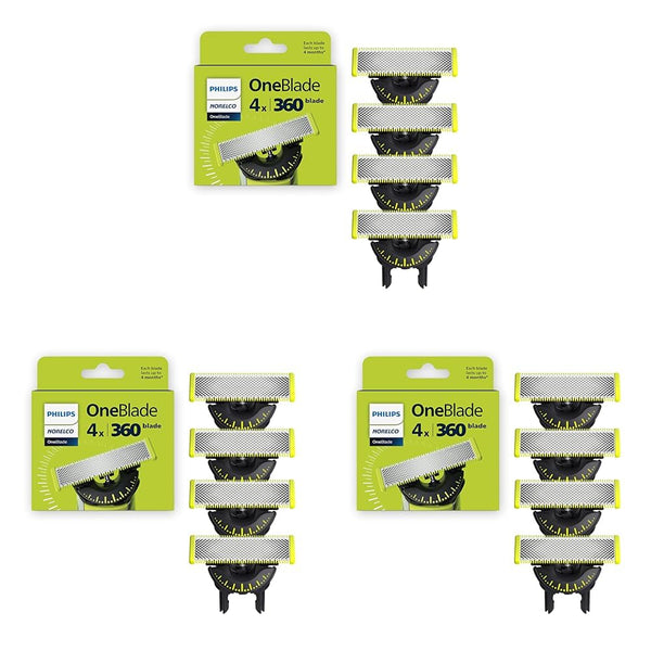 4Pcs Replacement Blades Compatible  for  Norelco OneBlade Electric Shaver and Trimmer
