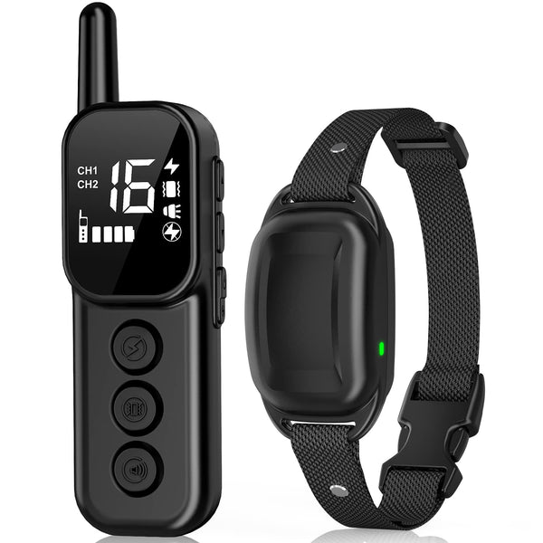 Shock Collar for Dogs - Waterproof Rechargeable Dog Electric Training Collar with Remote for Small Medium Large Dogs with Beep, Vibration, Safe Shock Modes (8-120 Lbs)