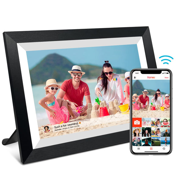 10.1 Inch Smart WiFi Digital Photo Frame 1280x800 IPS LCD Touch Screen, Auto-Rotate Portrait and Landscape, Share Moments Instantly via Frameo App from Anywhere