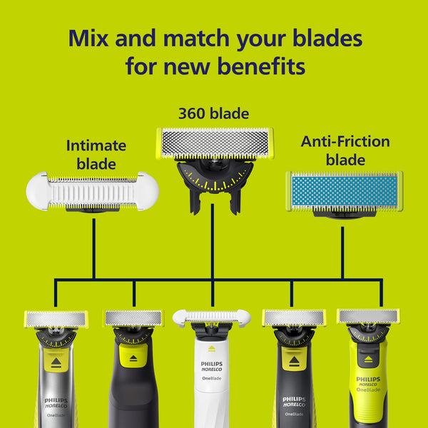 4Pcs Replacement Blades Compatible  for  Norelco OneBlade Electric Shaver and Trimmer