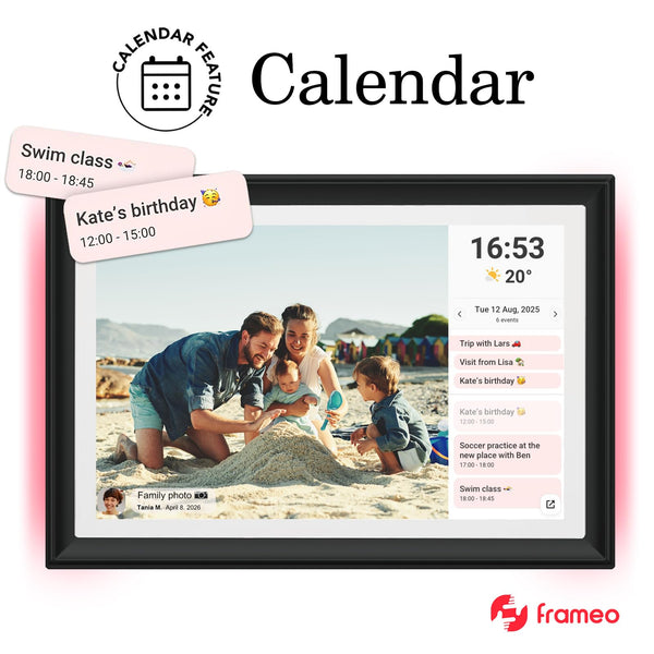 10.1 Inch Smart WiFi Digital Photo Frame 1280x800 IPS LCD Touch Screen, Auto-Rotate Portrait and Landscape, Share Moments Instantly via Frameo App from Anywhere