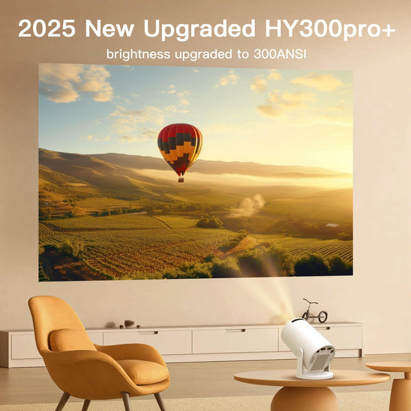 Mini Projector with Wi-Fi 6 & Bluetooth 5.4, 1080P 4K Support Full HD, Auto Keystone 360° Portable Home Cinema Smart Projector for iOS/Android X1