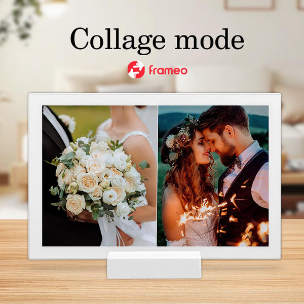 10.1 Inch Smart WiFi Digital Photo Frame 1280x800 IPS LCD Touch Screen, Auto-Rotate Portrait and Landscape, Share Moments Instantly via Frameo App from Anywhere