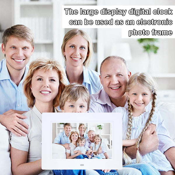 7 Inch Extra Large Day Date Time Digital Day Calendar Clock with Auto-Dimming 12 Alarm Reminders Dementia Clocks for Senior Elderly impaired Vision Memory Loss