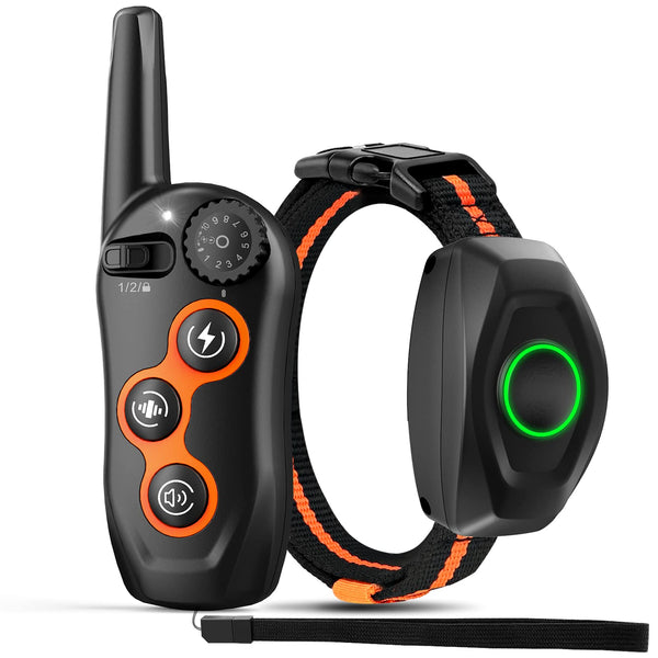 Dog Training Collar with 1 Collar,  IPX7 Waterproof Dog Shock Collar with Remote Range 1300ft  for Small Medium Large Dogs