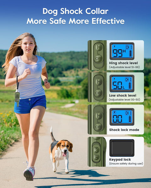 Dog Training Collar, 4200FT Remote Shock Collar for Dogs 8-140lbs