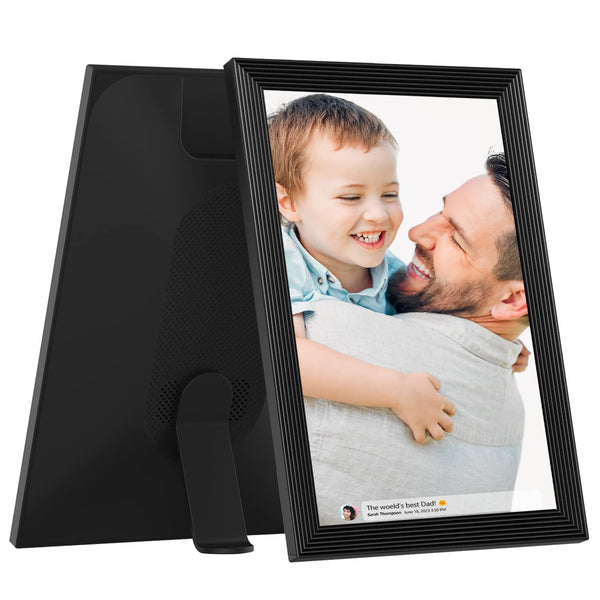 10.1 Inch Smart WiFi Digital Photo Frame 1280x800 IPS LCD Touch Screen, Auto-Rotate Portrait and Landscape, Share Moments Instantly via Frameo App from Anywhere