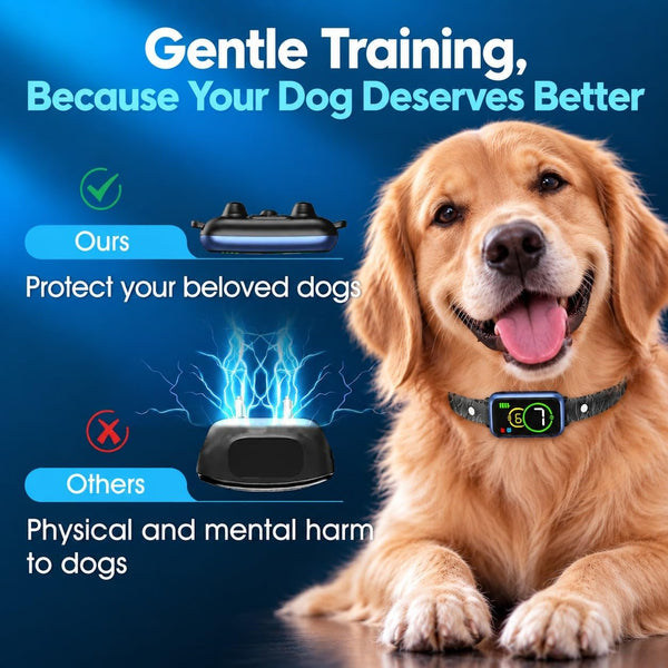 Dog Bark Collar for Dogs, Smart Barking Collar with Sound & Vibration, AI Detection Anti Barking Device for Dogs, Lightweight for Small Medium Large Dogs