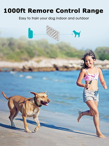 Shock Collar for Dogs - Waterproof Rechargeable Dog Electric Training Collar with Remote for Small Medium Large Dogs with Beep, Vibration, Safe Shock Modes (8-120 Lbs)