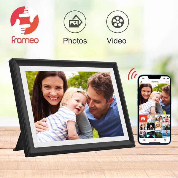 10.1 Inch Smart WiFi Digital Photo Frame 1280x800 IPS LCD Touch Screen, Auto-Rotate Portrait and Landscape, Share Moments Instantly via Frameo App from Anywhere