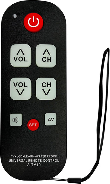 Big Button TV Remote for Seniors and Elderly, Easy to Use Universal Remote with Learning Function and Quick Setup for TV Watching