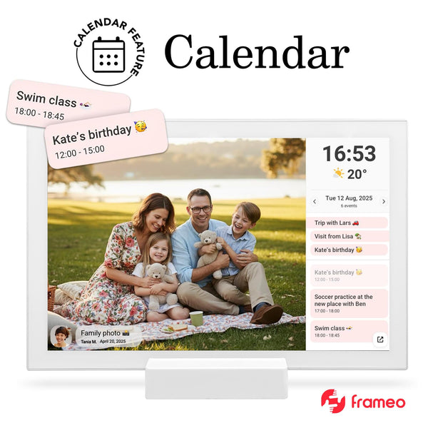 10.1 Inch Smart WiFi Digital Photo Frame 1280x800 IPS LCD Touch Screen, Auto-Rotate Portrait and Landscape, Share Moments Instantly via Frameo App from Anywhere