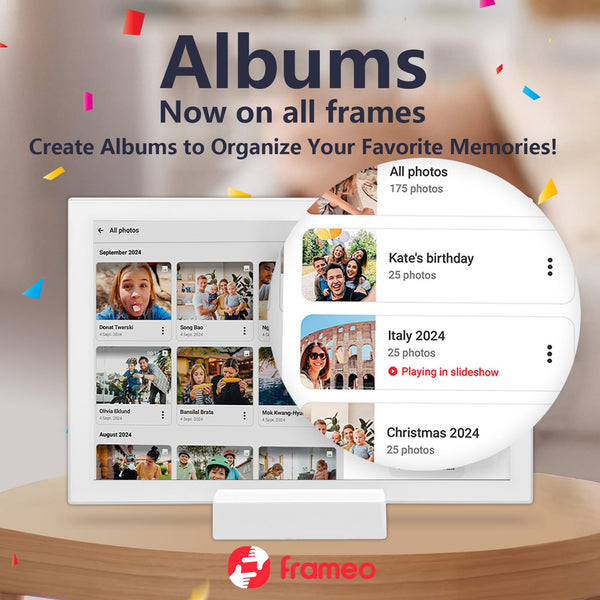 10.1 Inch Smart WiFi Digital Photo Frame 1280x800 IPS LCD Touch Screen, Auto-Rotate Portrait and Landscape, Share Moments Instantly via Frameo App from Anywhere