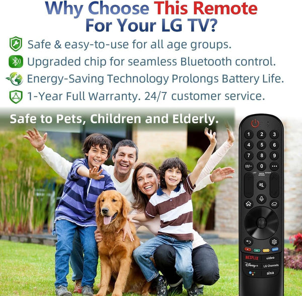 Replacement for LG TV Remote, for All 2019-2025 LG Remote Control for Smart TV with Voice and Pointer Function, for LG Magic Remote