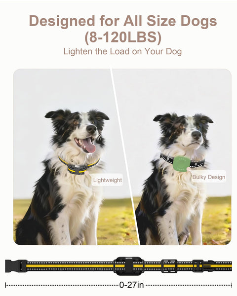Dog Shock Collar with Remote Control for Small Medium Large Dogs, 3300FT Waterproof Rechargeable Dog Training Collar with 20 Adjustable Shock & Vibration Levels, Beep, LED Light & Safety Lock