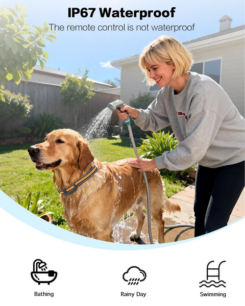 Dog Shock Collar with Remote Control for Small Medium Large Dogs, 3300FT Waterproof Rechargeable Dog Training Collar with 20 Adjustable Shock & Vibration Levels, Beep, LED Light & Safety Lock