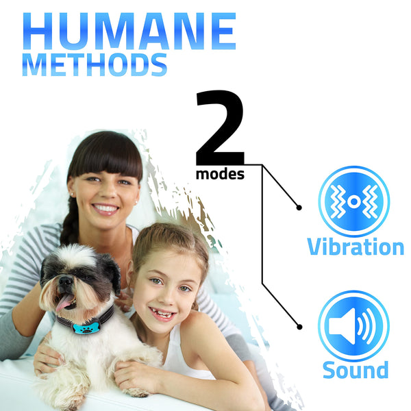 Anti Bark Collar, No Shock Training Dog Collar,  Humane with Vibration and Sound Barking Collar for Small Medium Large Dogs 5-100lbs