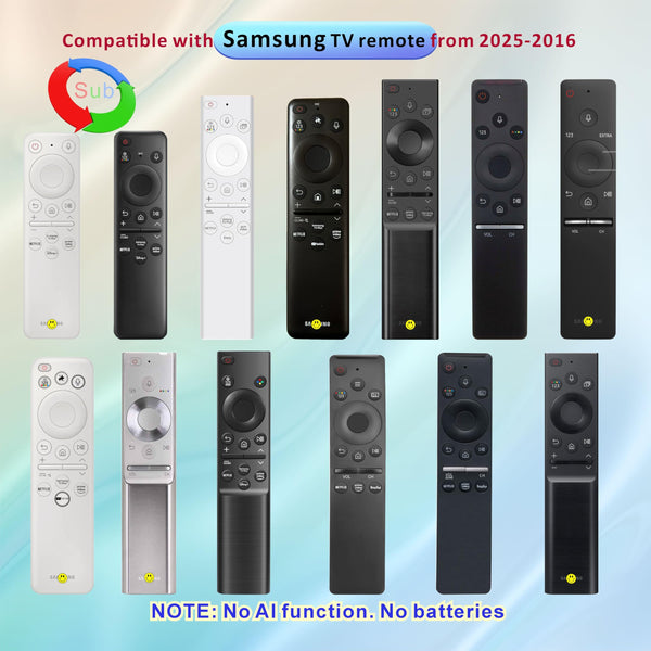 Replacement for Samsung Remote Control for Smart TV, SolarCell Samsung TV Remote 2026-2019, Rechargeable, Universal, Voice Control, Bluetooth, USB-C Fast Charging