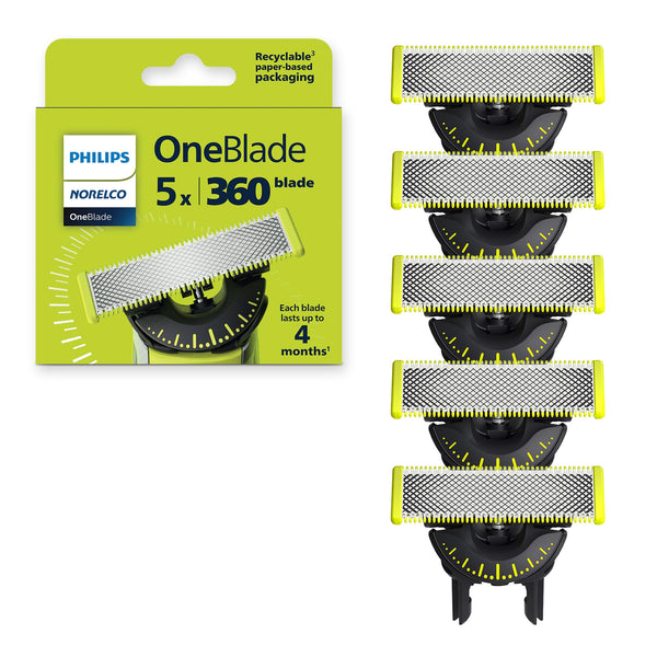 4Pcs Replacement Blades Compatible  for  Norelco OneBlade Electric Shaver and Trimmer