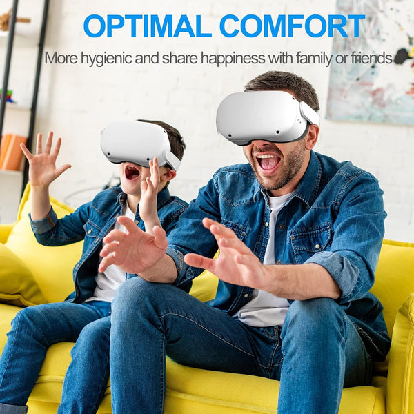 Facial Interface & Face Cover Pad for Oculus Quest 2, Sweat-Proof PU Foam Cushion, VR Accessories for Meta Quest 2, Compatible with Oculus Quest 2 Original Spacer