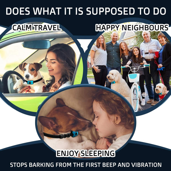 Anti Bark Collar, No Shock Training Dog Collar,  Humane with Vibration and Sound Barking Collar for Small Medium Large Dogs 5-100lbs