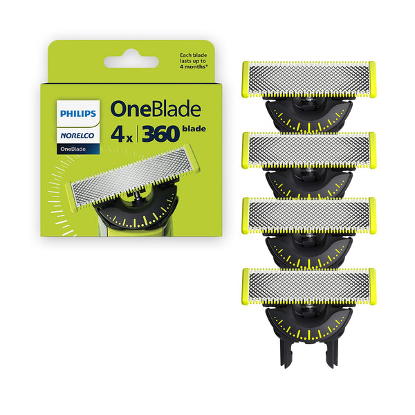 4Pcs Replacement Blades Compatible  for  Norelco OneBlade Electric Shaver and Trimmer